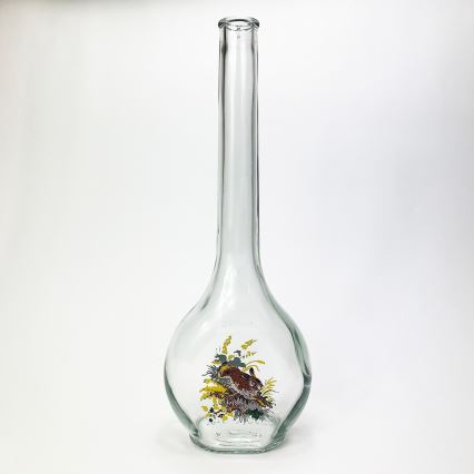 Készlet 1xüveg palack szögletes és 2x Felespohár átlátszó