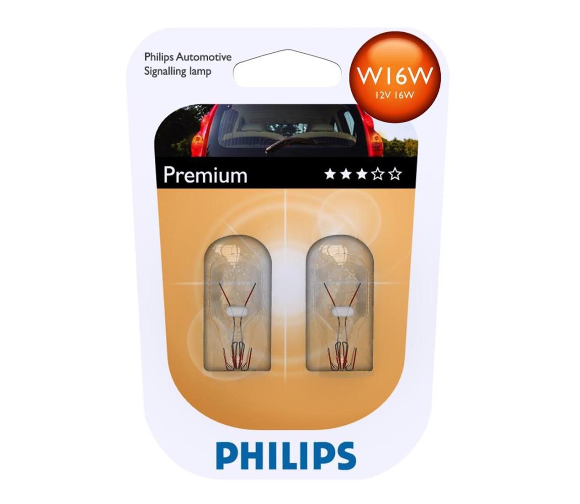 KÉSZLET 2x Autó izzó Philips VISION 12067B2 W16W W2,1x9,5d/16W/12V Phil
