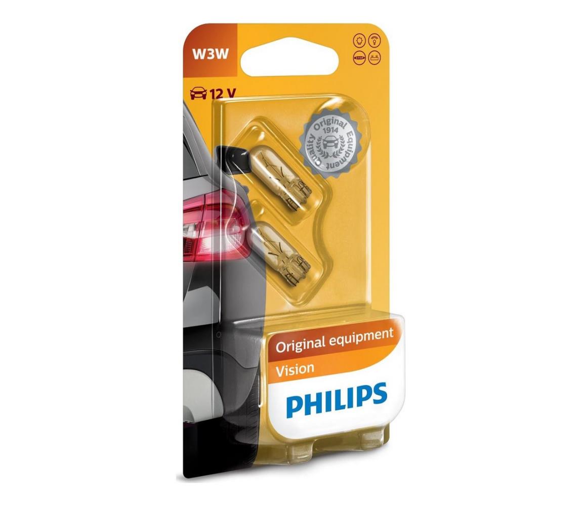 KÉSZLET 2x Autó izzó Philips VISION 12256B2 W2,1x9,5d/3W/12V Phil