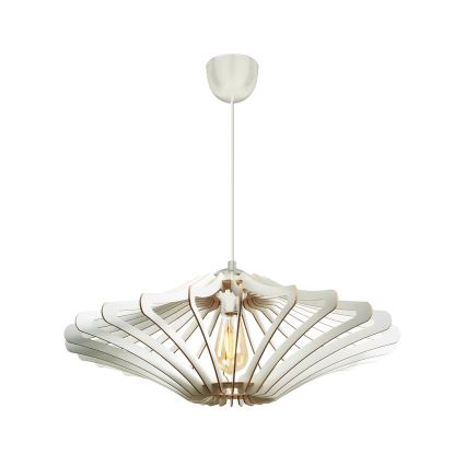 KÉSZLET 2x Csillár zsinóron 1xE27/60W/230V fehér átm. 47 cm