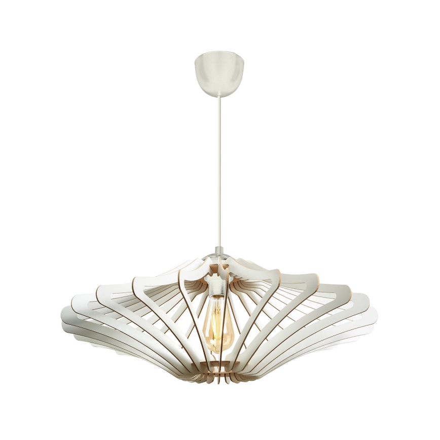 KÉSZLET 2x Csillár zsinóron 1xE27/60W/230V fehér átm. 47 cm