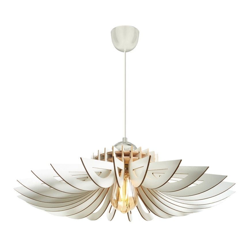 KÉSZLET 2x Csillár zsinóron 1xE27/60W/230V fehér átm. 52 cm