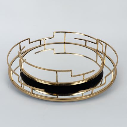 KÉSZLET 2x Dekoratív tálca átm. 39/30,5 cm