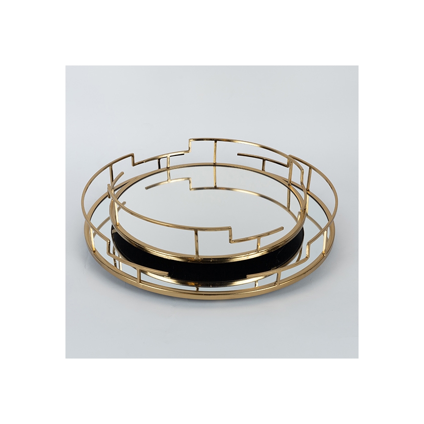 KÉSZLET 2x Dekoratív tálca átm. 39/30,5 cm