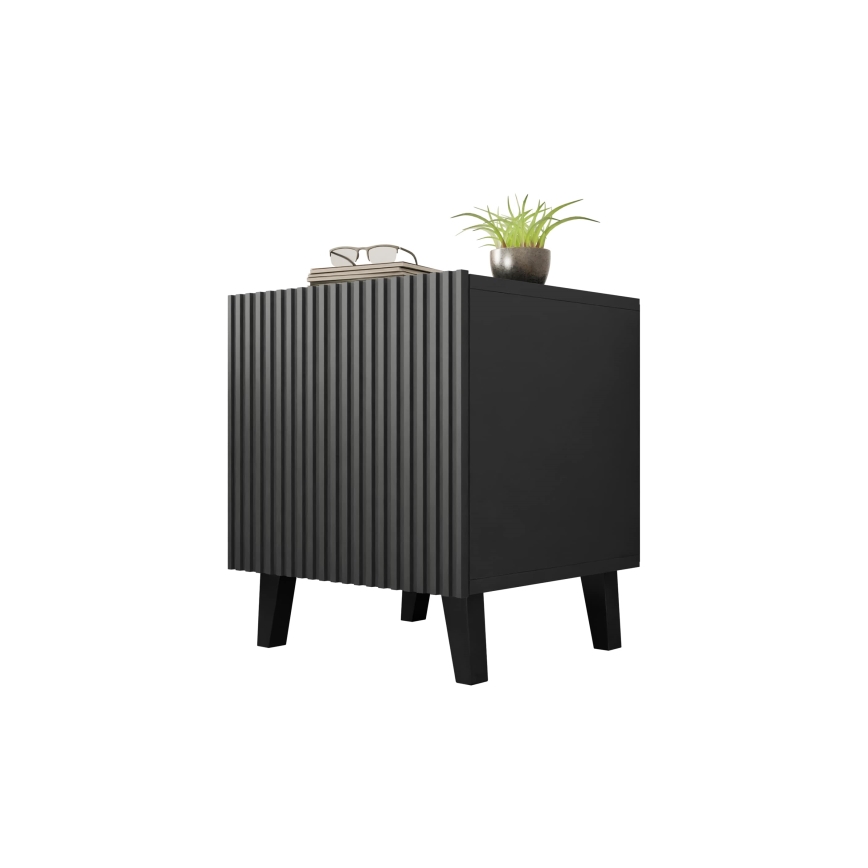 KÉSZLET 2x Éjjeliszekrény VAMOS 52x45 cm antracit