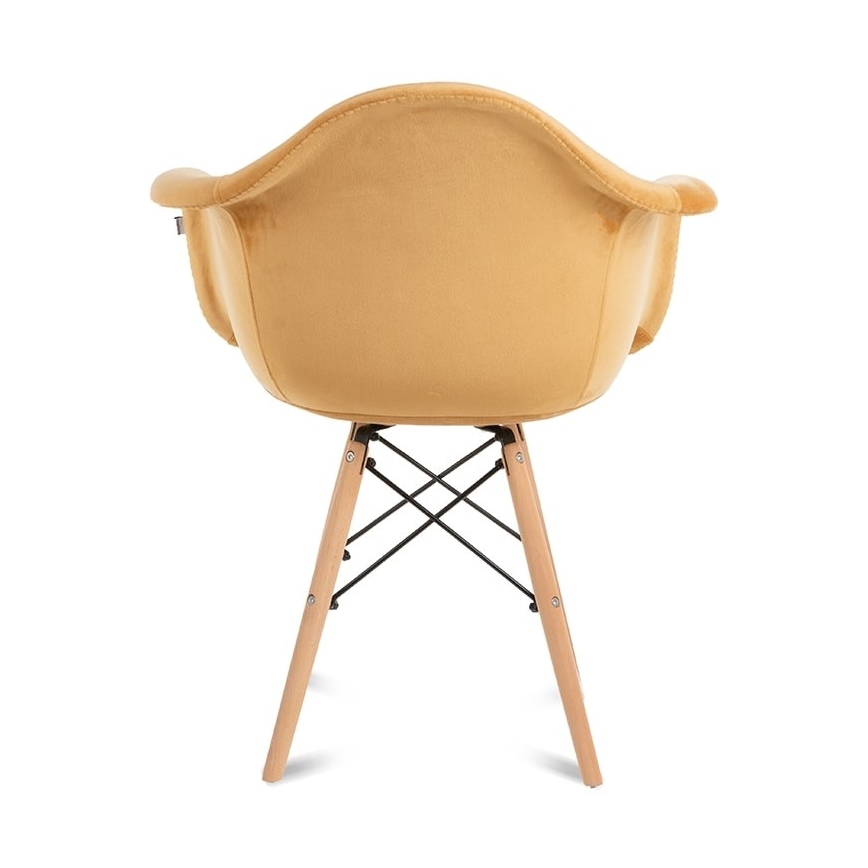 KÉSZLET 2x Étkezőszék NEREA 80x60,5 cm sárga/bükkfa