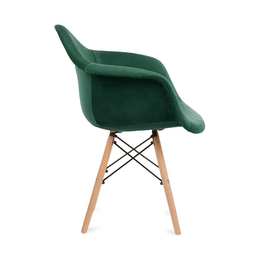 KÉSZLET 2x Étkezőszék NEREA 80x60,5 cm zöld/bükkfa