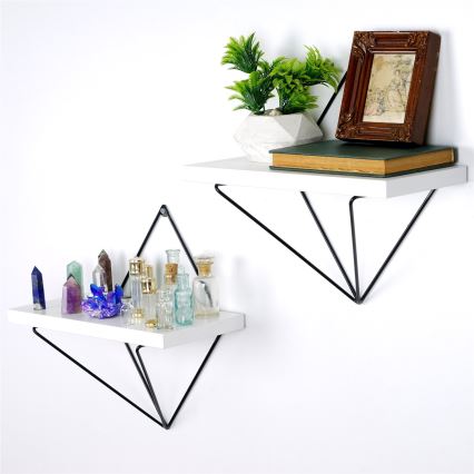 SZETT 2 db Fali polc 14x30 cm fehér