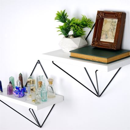 SZETT 2 db Fali polc 14x30 cm fehér