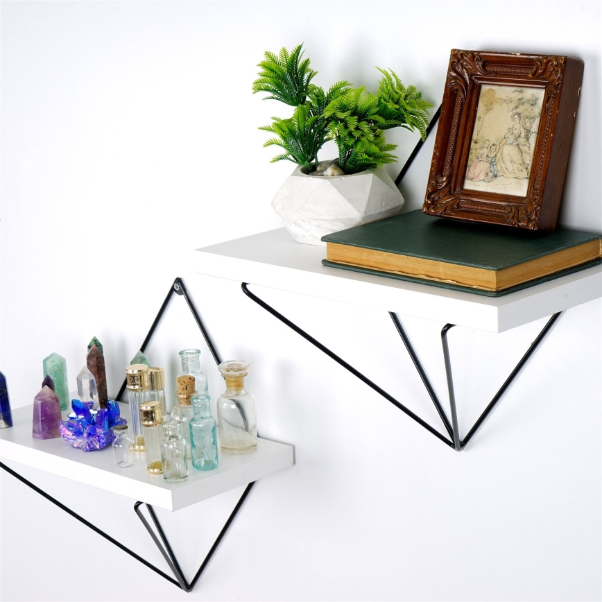 SZETT 2 db Fali polc 14x30 cm fehér