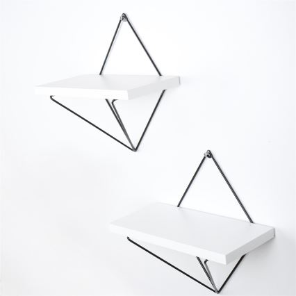 SZETT 2 db Fali polc 14x30 cm fehér