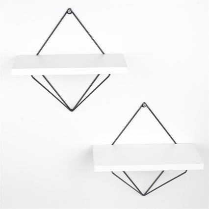 SZETT 2 db Fali polc 14x30 cm fehér