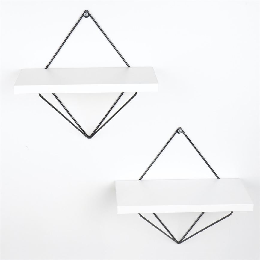 SZETT 2 db Fali polc 14x30 cm fehér