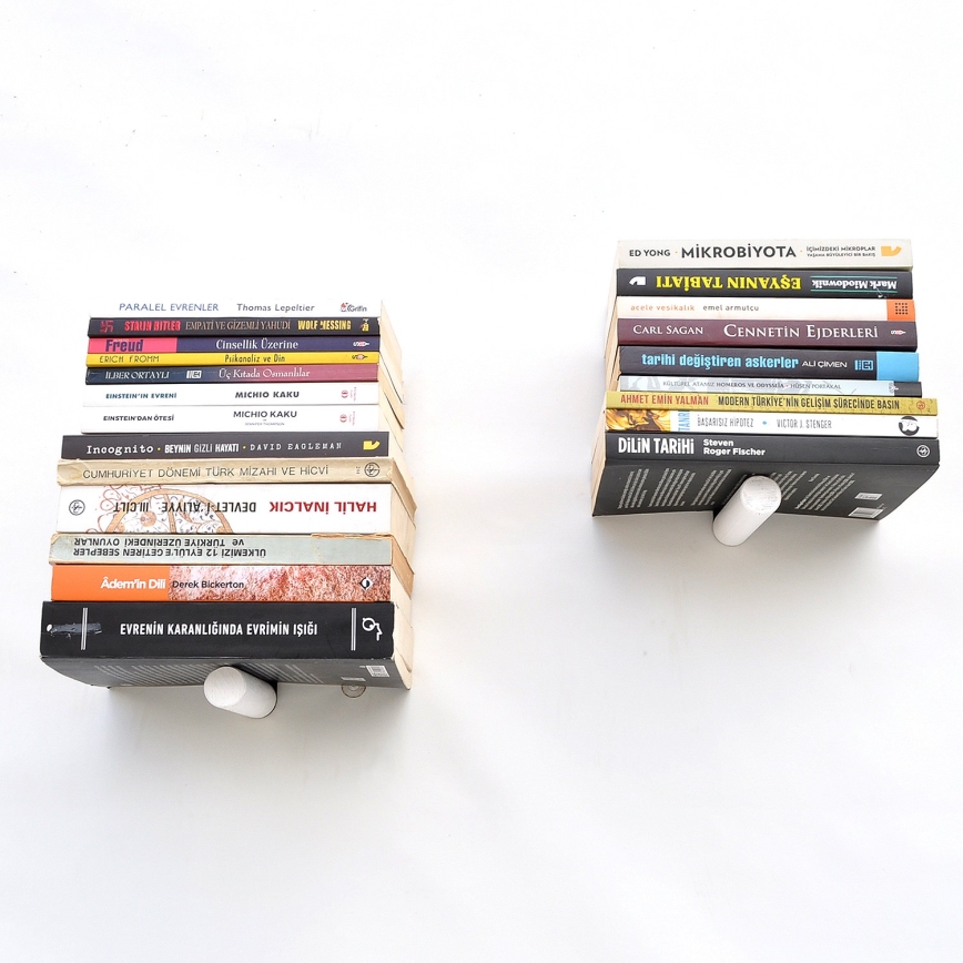 KÉSZLET 2x Fali polc 15x21 cm fekete/fehér