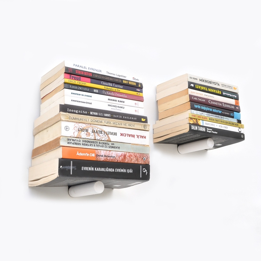 KÉSZLET 2x Fali polc 15x21 cm fekete/fehér