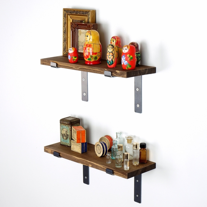 KÉSZLET 2x Fali polc fenyő