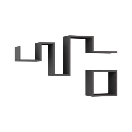 KÉSZLET 2x Fali polc FOLLOW antracit