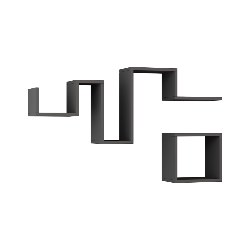 KÉSZLET 2x Fali polc FOLLOW antracit