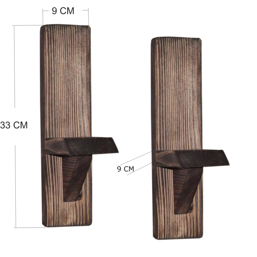 KÉSZLET 2x Fali polc RAF fenyő
