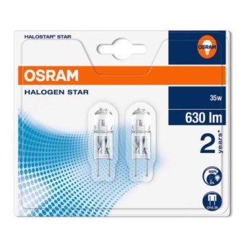 KÉSZLET 2x Halogén izzó HALOSTAR GY6,35/35W/12V 2900K - Osram