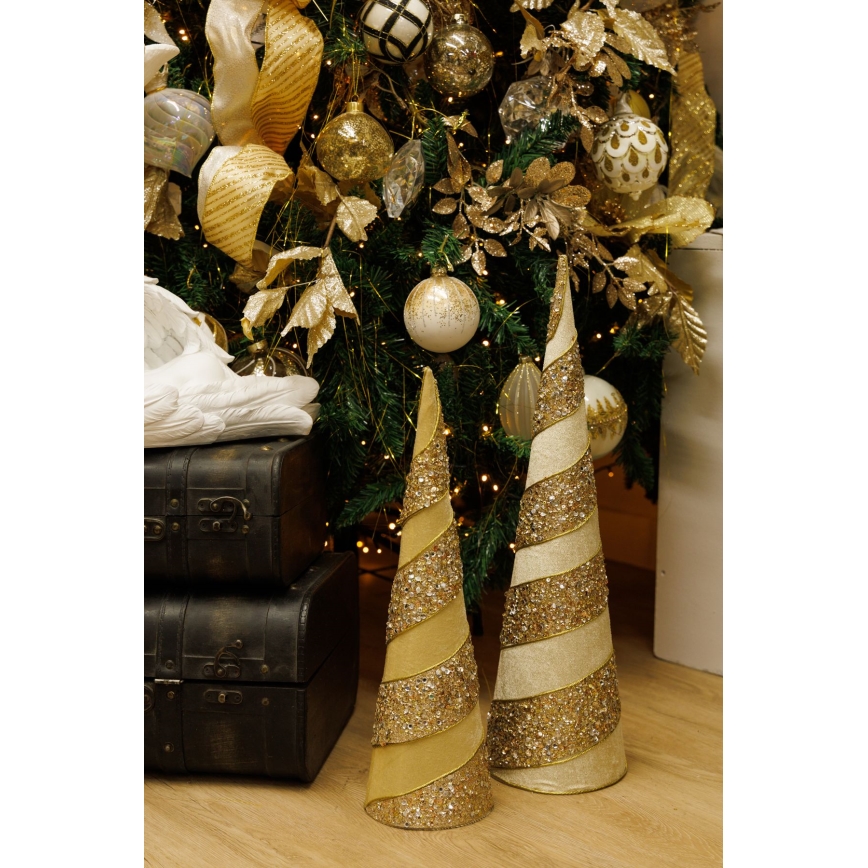 KÉSZLET 2x Karácsonyi dekoráció 40/50 cm fa