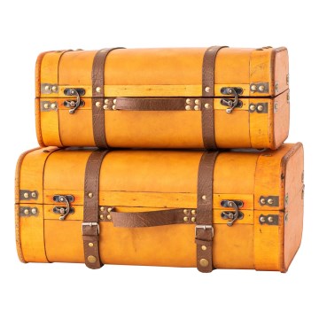 KÉSZLET 2x Karácsonyi dekoráció 45/40 cm bőrönd