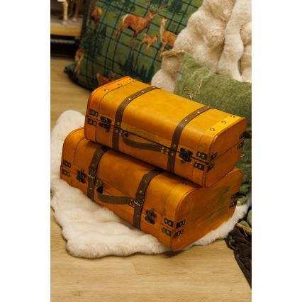 KÉSZLET 2x Karácsonyi dekoráció 45/40 cm bőrönd