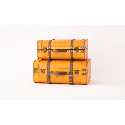 KÉSZLET 2x Karácsonyi dekoráció 45/40 cm bőrönd