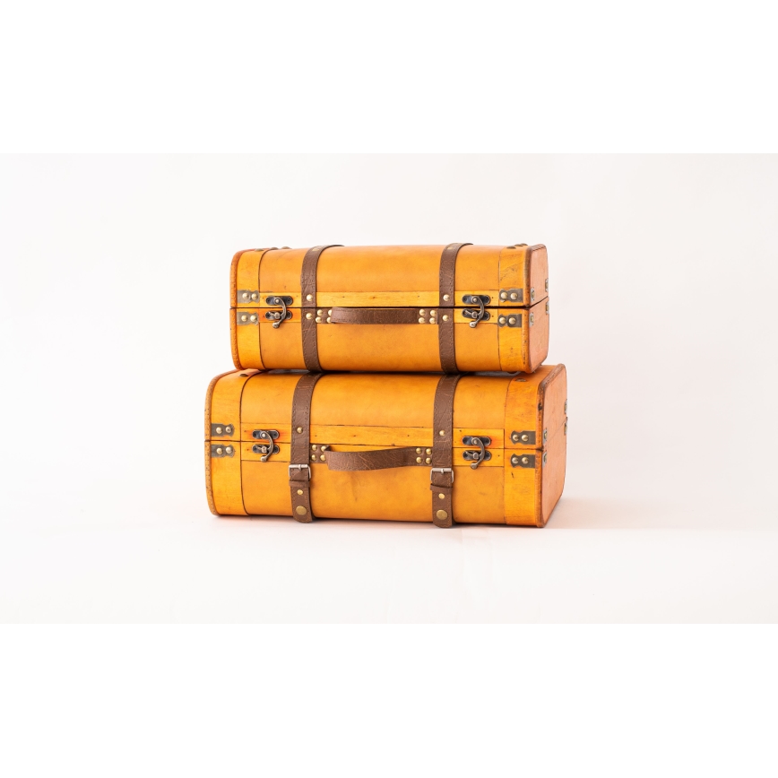 KÉSZLET 2x Karácsonyi dekoráció 45/40 cm bőrönd