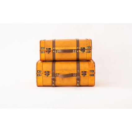 KÉSZLET 2x Karácsonyi dekoráció 45/40 cm bőrönd