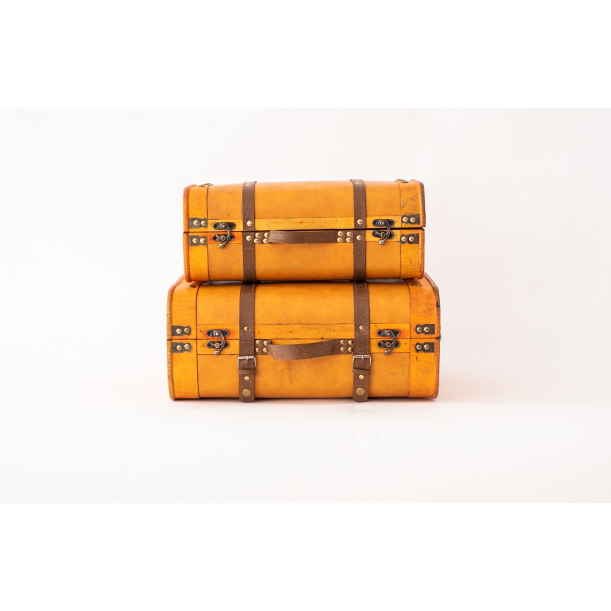 KÉSZLET 2x Karácsonyi dekoráció 45/40 cm bőrönd