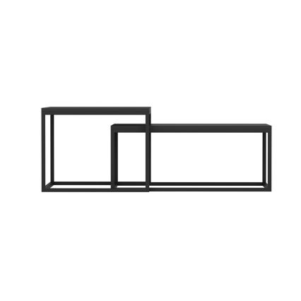 KÉSZLET 2x Kávésasztal LEKA fekete