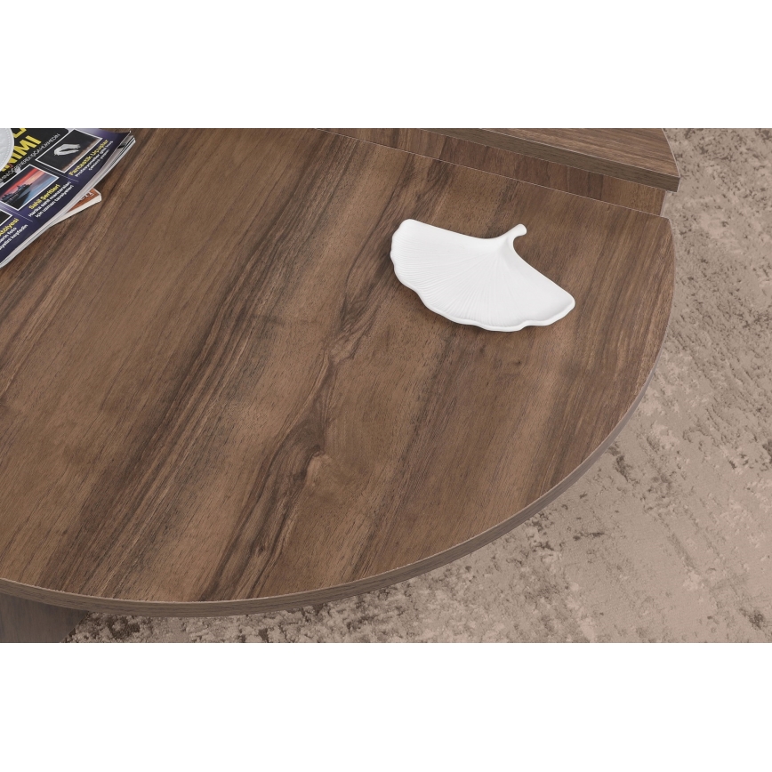 KÉSZLET 2x Kávésasztal PODIUM barna