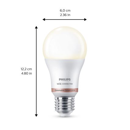 KÉSZLET 2x LED Dimmelhető izzó Philips A60 E27/8W/230V Wi-Fi