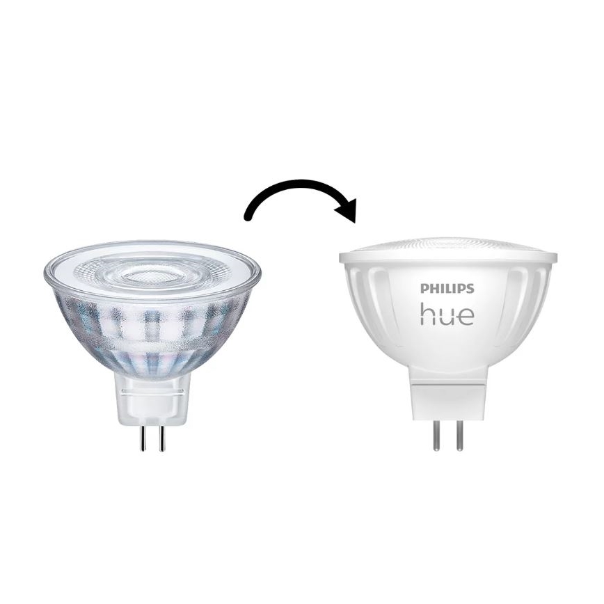 KÉSZLET 2x LED Dimmelhető izzó Philips Hue White Ambiance GU5,3/MR16/5,1W/12V 2200-6500K