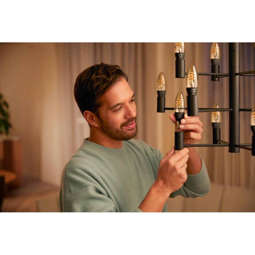 KÉSZLET 2x LED Dimmelhető izzó Philips Hue WHITE AMBIANCE E14/4,6W/230V