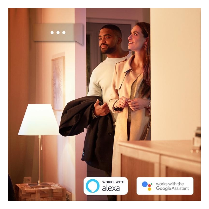 KÉSZLET 2x LED Dimmelhető izzó Philips HUE WHITE E27/9W/230V