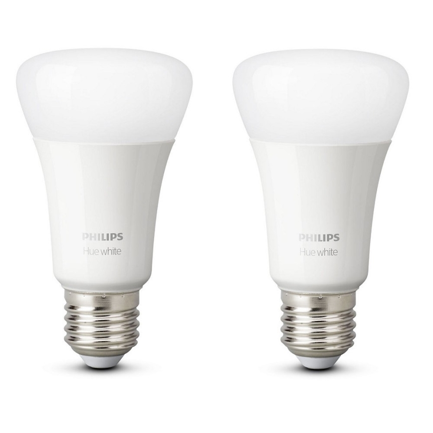 KÉSZLET 2x LED Dimmelhető izzó Philips Hue WHITE E27/9W/230V 2700K