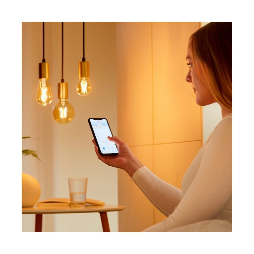 KÉSZLET 2x LED Dimmelhető izzó VINTAGE FILAMENT ST64 E27/6,7W/230V 2000-5000K Wi-Fi - WiZ