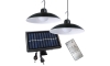 KÉSZLET 2x LED Dimmelhető napelemes függőlámpa szürkületézékelővel LED/6W/3,7V 2000 mAh IP44 + távirányítás