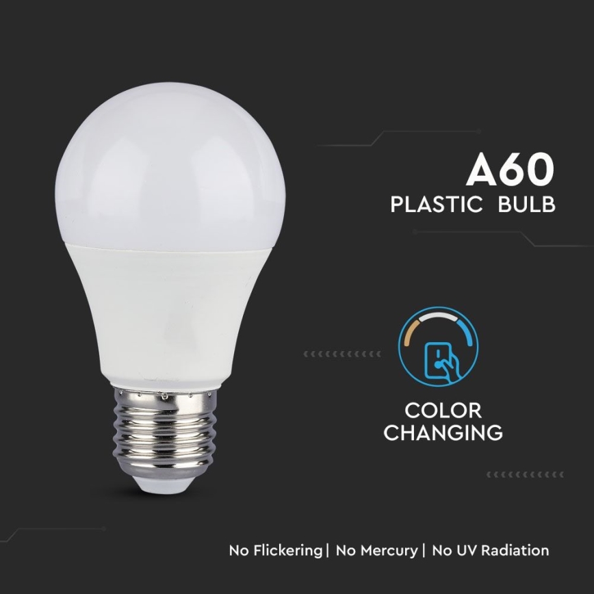 KÉSZLET 2x LED Izzó A60 E27/9W/230V 3000/4000/6400K