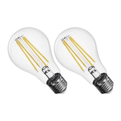 KÉSZLET 2x LED Izzó FILAMENT A60 E27/5,9W/230V 2700K
