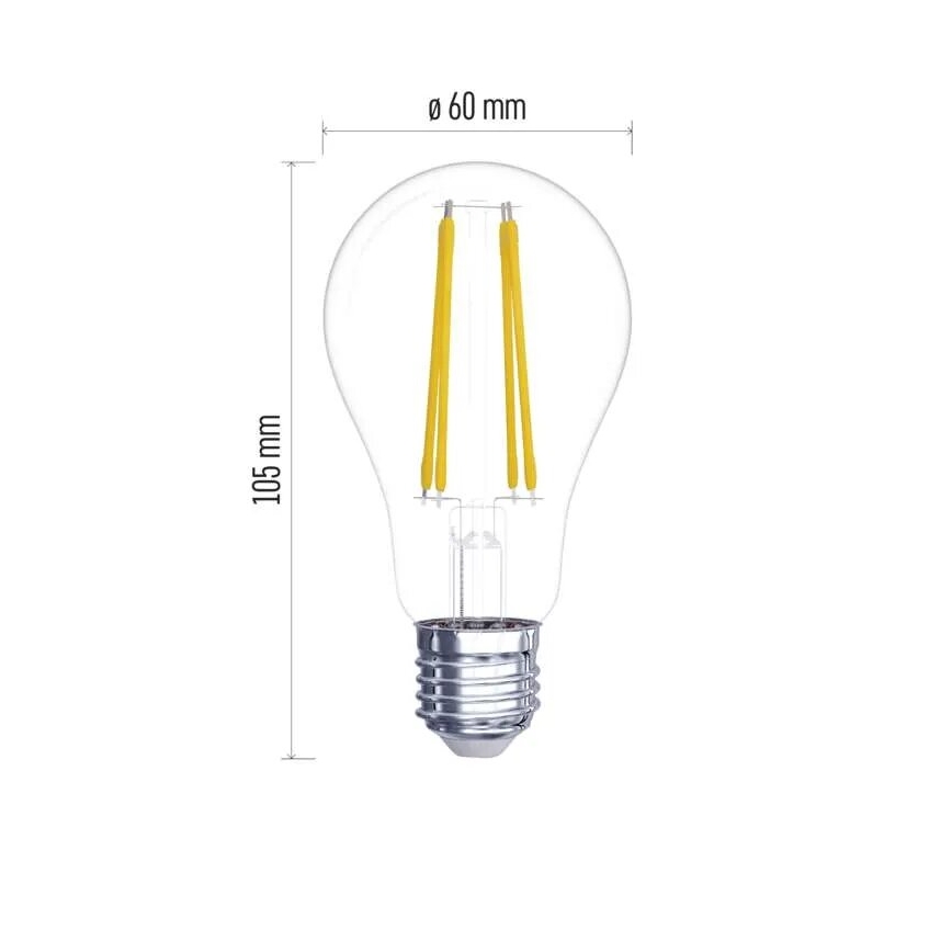KÉSZLET 2x LED Izzó FILAMENT A60 E27/5,9W/230V 2700K