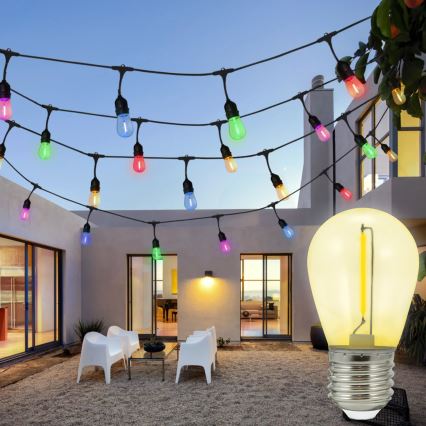 SZET 2x LED izzó PARTY E27/0,3W/36V sárga