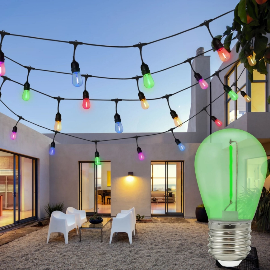 SZETT 2x LED izzó PARTY E27/0,3W/36V zöld