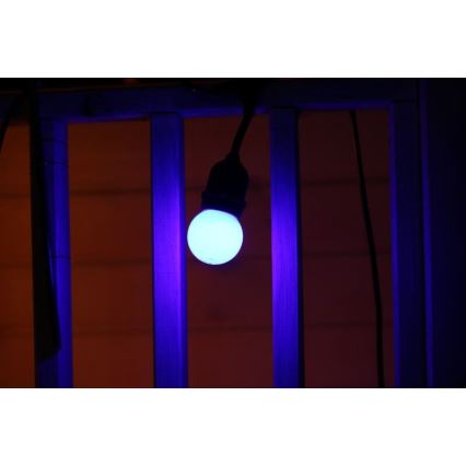 KÉSZLET 2x LED Izzó PARTY E27/0,5W/36V kék