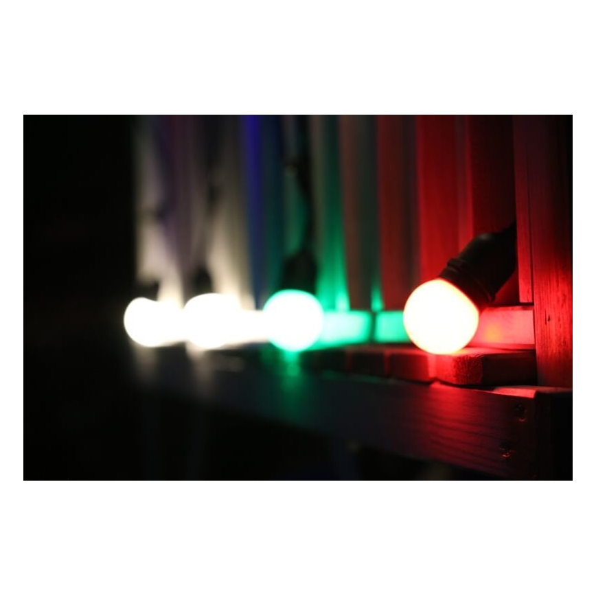 KÉSZLET 2x LED Izzó PARTY E27/0,5W/36V zöld