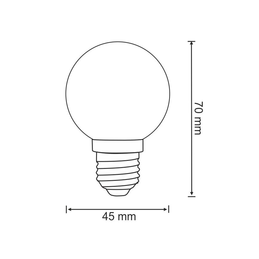 KÉSZLET 2x LED Izzó PARTY E27/0,5W/36V zöld