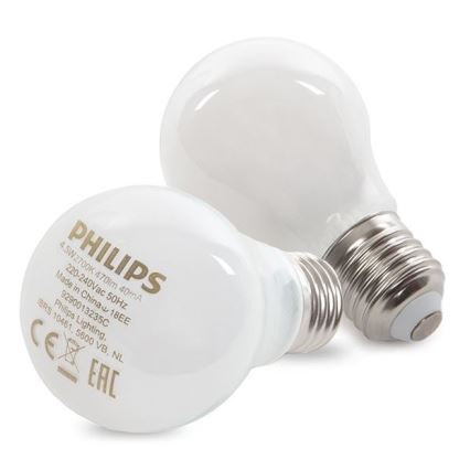 Készlet 2x LED Izzó Philips 2xE27/4,5W/230V