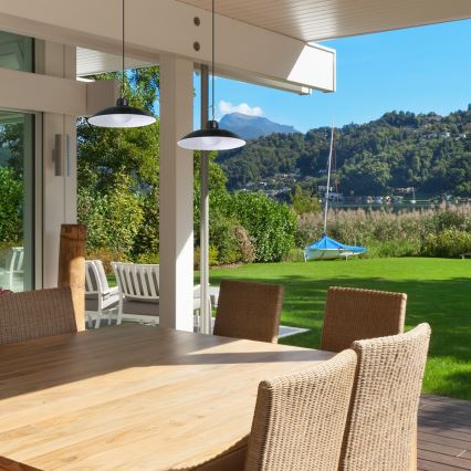 SZETT 2 db LED napelemes függesztett lámpa alkonyatérzékelővel LED/6W/3,7V 2000 mAh IP44 + távirányítóval